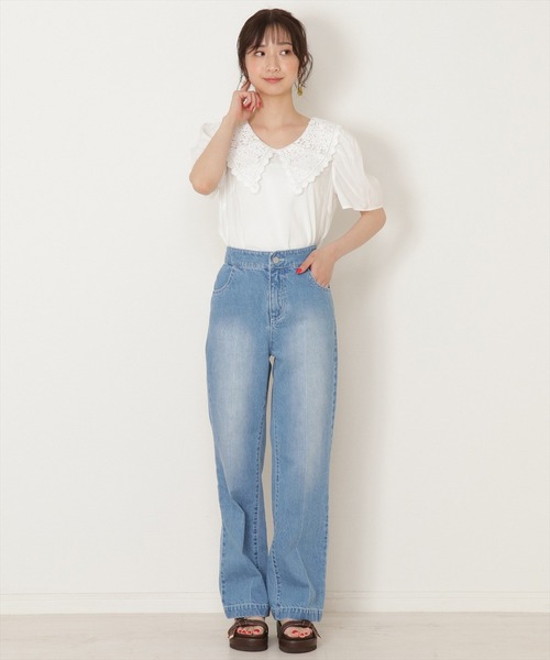 WILLSELECTION（ウィルセレクション）の「ビッグレース襟ファイユブラウス（シャツ/ブラウス・レディース・ブラック/オフホワイト・MEDIUM）」の17枚目の写真