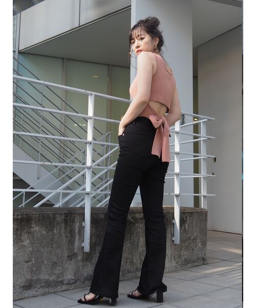 EVRIS（エヴリス）の「フレアデニムパンツ（デニムパンツ・レディース・ブラック/インディゴブルー/ブラウン・SMALL/MEDIUM）」の9枚目の写真