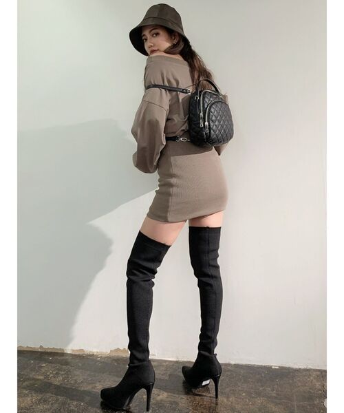 GYDA（ジェイダ）の「フェイクレザーキルティング4WAYリュック（バックパック/リュック・レディース・ブラック/オリーブ・FREE）」の5枚目の写真