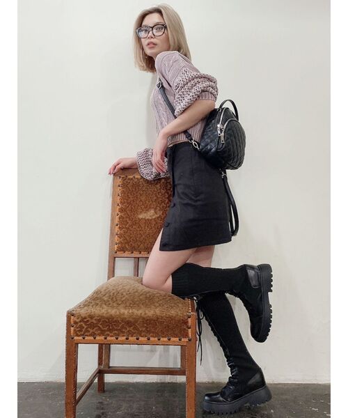 GYDA（ジェイダ）の「フェイクレザーキルティング4WAYリュック（バックパック/リュック・レディース・ブラック/オリーブ・FREE）」の13枚目の写真