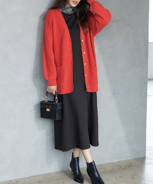 RANAN(ラナン)の「〈Beautiful Cotton 綿100%〉 マキシカットソーTワンピース(ワンピース・レディース・ライトグレー/ブラック/カーキ/チャコール/ダークブラウン/グリーン系/ダークブルー/オレンジ系その他・LL/M/L/3L)」の18枚目の写真