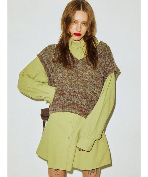 jouetie(ジュエティ)の「ベストレイヤードミニワンピース(シャツワンピース・レディース・グレー/ブラック/その他1/その他2・MEDIUM)」の14枚目の写真