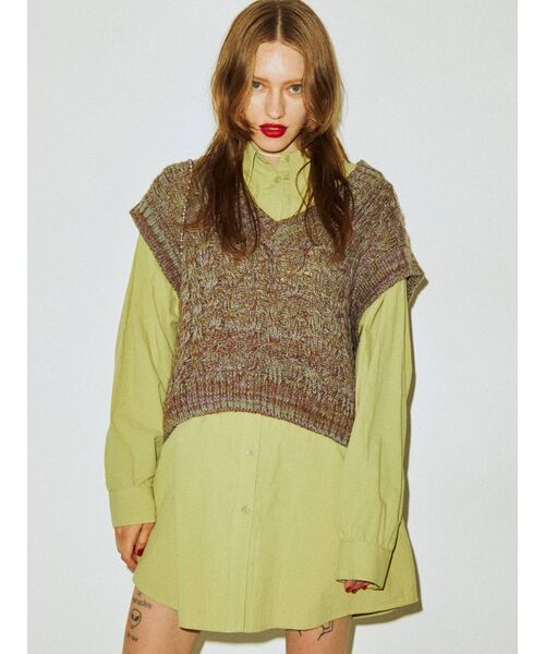 jouetie(ジュエティ)の「ベストレイヤードミニワンピース(シャツワンピース・レディース・グレー/ブラック/その他1/その他2・MEDIUM)」の15枚目の写真