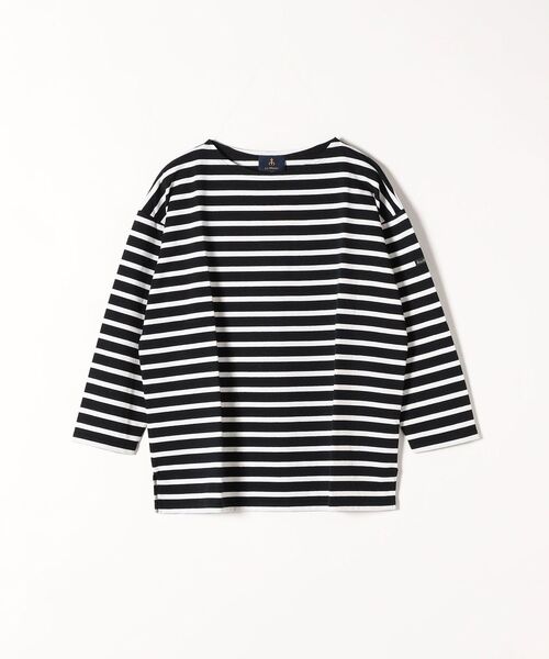 Le Minor(ルミノア)の「【SHIPS any別注】Le minor: ボーダー ロングスリーブ TEE(Tシャツ/カットソー・レディース・ホワイト/ブラック/レッド・ONE SIZE)」の4枚目の写真