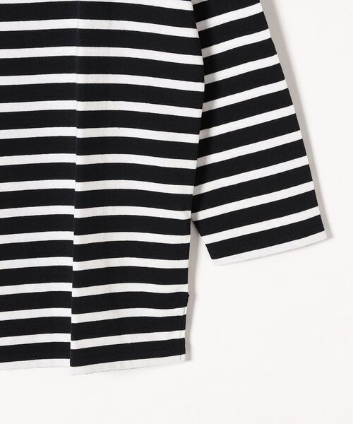 Le Minor(ルミノア)の「【SHIPS any別注】Le minor: ボーダー ロングスリーブ TEE(Tシャツ/カットソー・レディース・ホワイト/ブラック/レッド・ONE SIZE)」の7枚目の写真