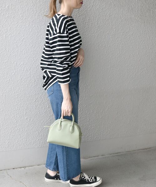 Le Minor(ルミノア)の「【SHIPS any別注】Le minor: ボーダー ロングスリーブ TEE(Tシャツ/カットソー・レディース・ホワイト/ブラック/レッド・ONE SIZE)」の17枚目の写真