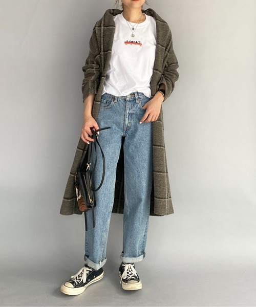 PICCIN（ピッチン）の「【日本製】〈手洗い可能〉イタリアンエアリーチェック柄ロングガウン（その他アウター・レディース・ベージュ/ブラウン/グレイッシュベージュ/グリーン/ブラック系その他・M）」の6枚目の写真