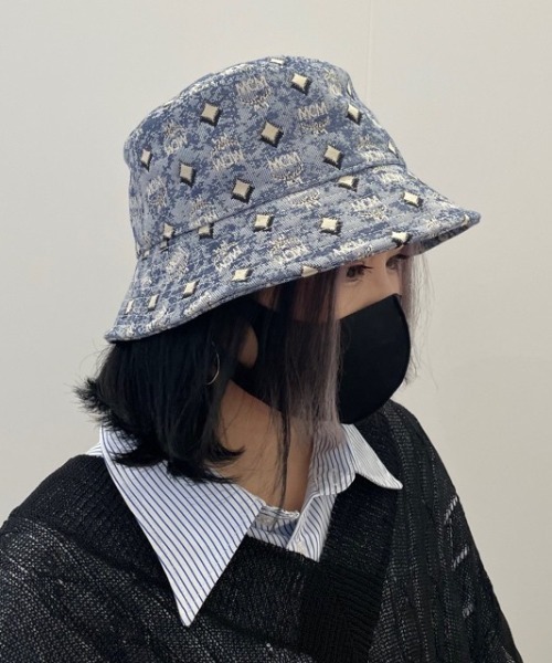 MCM（エムシーエム）の「MCM/エムシーエム/バケットハット - ヴィンテージ モノグラム ジャカード（ハット・レディース・ブルー・FREE）」の4枚目の写真