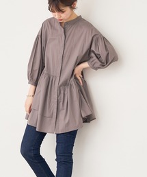 【WEB限定カラー有り】アシメティアードバンドカラーブラウス