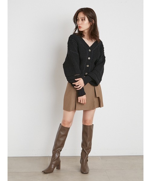 SNIDEL（スナイデル）の「スクエアロングブーツ（ブーツ・レディース・ブラック/モカ/ベージュ・LARGE/SMALL/MEDIUM）」の12枚目の写真