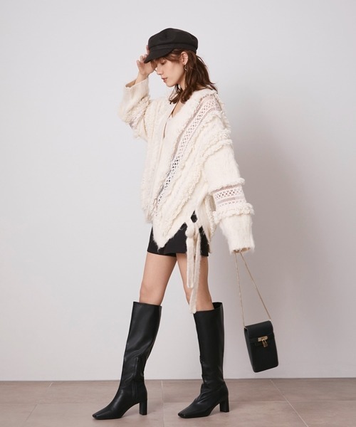 SNIDEL（スナイデル）の「スクエアロングブーツ（ブーツ・レディース・ブラック/モカ/ベージュ・LARGE/SMALL/MEDIUM）」の15枚目の写真