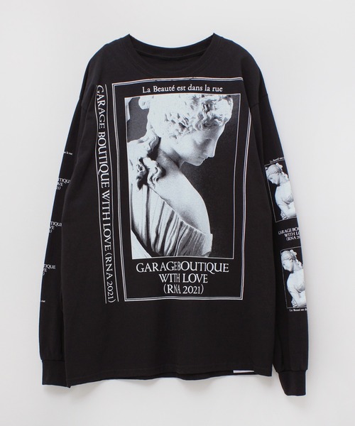 RNA（アールエヌエー）の「M1745 ガレージビーナスプリントロングTシャツ（Tシャツ/カットソー・レディース・ホワイト×レッド/ホワイト×ブラック/ブラック×ホワイト・MEDIUM）」の10枚目の写真