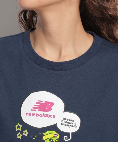 NEW BALANCE(ニューバランス)の「【New Balance(ニューバランス)】Athletics プリントTシャツ(Tシャツ/カットソー・レディース・ネイビー・SMALL/MEDIUM)」の6枚目の写真