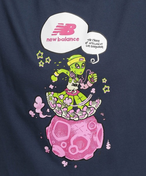 NEW BALANCE(ニューバランス)の「【New Balance(ニューバランス)】Athletics プリントTシャツ(Tシャツ/カットソー・レディース・ネイビー・SMALL/MEDIUM)」の12枚目の写真