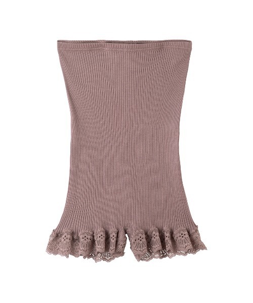 PEACH JOHN（ピーチジョン）の「【肌に優しいオーガニックコットン。腹巻き付きで冷えから守る】オーガニックコットンハイウエストオーバーパンツ（インナーウェア/肌着・レディース・ブラック/アイボリー/ヘザーグレー/ミント/ピンクベージュ/ダークラベンダー/ライトブルー/ブラウン/スモークピンク/グレー・S/M/M/L）」の5枚目の写真