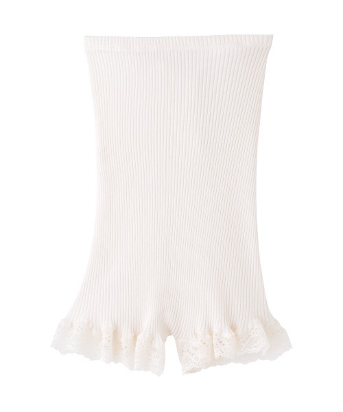 PEACH JOHN（ピーチジョン）の「【肌に優しいオーガニックコットン。腹巻き付きで冷えから守る】オーガニックコットンハイウエストオーバーパンツ（インナーウェア/肌着・レディース・ブラック/アイボリー/ヘザーグレー/ミント/ピンクベージュ/ダークラベンダー/ライトブルー/ブラウン/スモークピンク/グレー・S/M/M/L）」の2枚目の写真