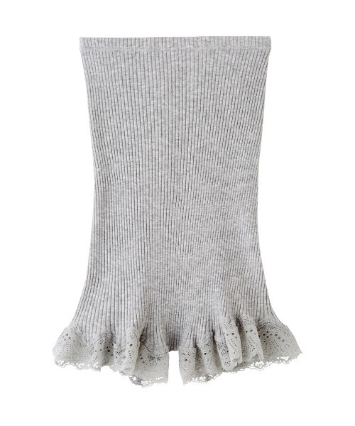 PEACH JOHN（ピーチジョン）の「【肌に優しいオーガニックコットン。腹巻き付きで冷えから守る】オーガニックコットンハイウエストオーバーパンツ（インナーウェア/肌着・レディース・ブラック/アイボリー/ヘザーグレー/ミント/ピンクベージュ/ダークラベンダー/ライトブルー/ブラウン/スモークピンク/グレー・S/M/M/L）」の4枚目の写真