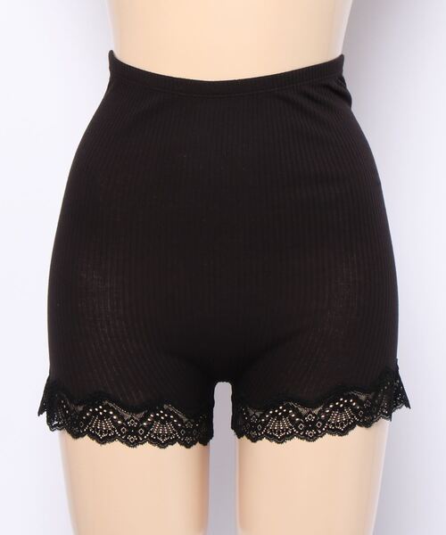 PEACH JOHN（ピーチジョン）の「【肌に優しいオーガニックコットン。腹巻き付きで冷えから守る】オーガニックコットンハイウエストオーバーパンツ（インナーウェア/肌着・レディース・ブラック/アイボリー/ヘザーグレー/ミント/ピンクベージュ/ダークラベンダー/ライトブルー/ブラウン/スモークピンク/グレー・S/M/M/L）」の15枚目の写真