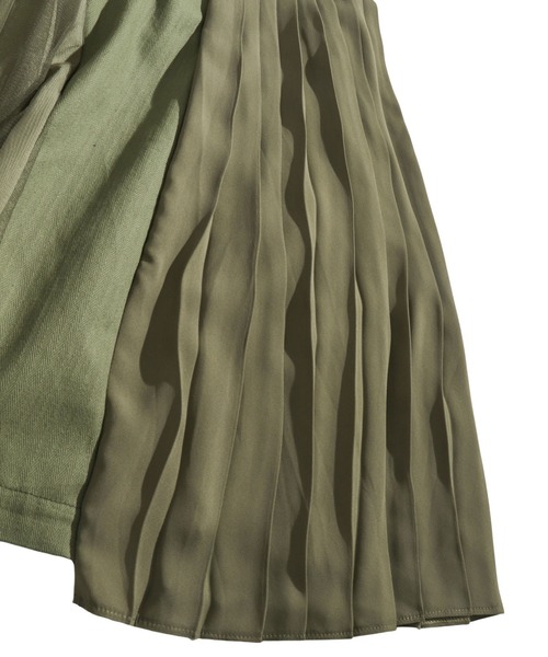 ScoLar（スカラー）の「異素材切替スカート（スカート・レディース・ブラック/カーキ・M）」の12枚目の写真