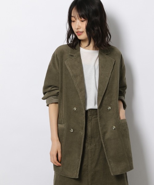 LAKOLE（ラコレ）の「コーデュロイダブルジャケット / 218786（テーラードジャケット・レディース・チョコ/カーキオリーブ/ダークオレンジ・SMALL/MEDIUM）」の17枚目の写真