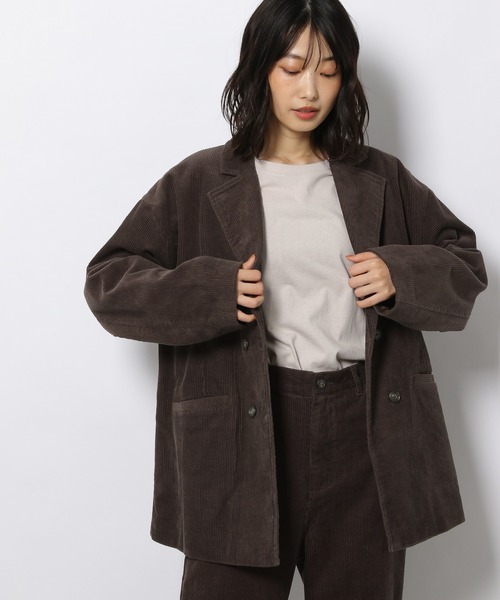 LAKOLE（ラコレ）の「コーデュロイダブルジャケット / 218786（テーラードジャケット・レディース・チョコ/カーキオリーブ/ダークオレンジ・SMALL/MEDIUM）」の18枚目の写真