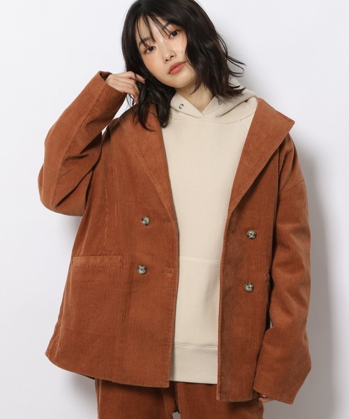 LAKOLE（ラコレ）の「コーデュロイダブルジャケット / 218786（テーラードジャケット・レディース・チョコ/カーキオリーブ/ダークオレンジ・SMALL/MEDIUM）」の16枚目の写真
