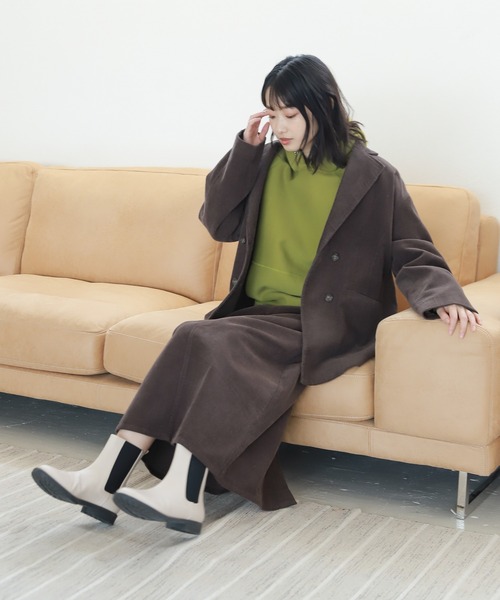 LAKOLE（ラコレ）の「コーデュロイダブルジャケット / 218786（テーラードジャケット・レディース・チョコ/カーキオリーブ/ダークオレンジ・SMALL/MEDIUM）」の8枚目の写真