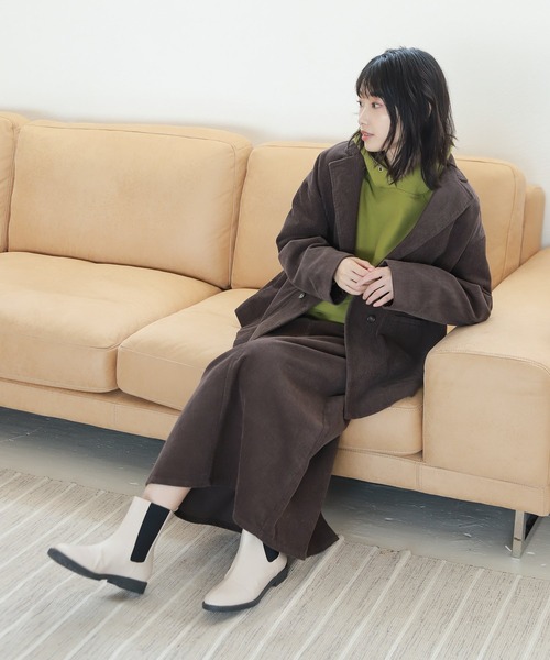 LAKOLE（ラコレ）の「コーデュロイダブルジャケット / 218786（テーラードジャケット・レディース・チョコ/カーキオリーブ/ダークオレンジ・SMALL/MEDIUM）」の9枚目の写真