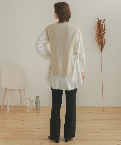 SENSE OF PLACE by URBAN RESEARCH（センスオブプレイスバイアーバンリサーチ）の「ストレッチセンタープレスセミフレアパンツ（その他パンツ・レディース・オレンジ/ブラック/ライトベージュ・SMALL/TALL/MEDIUM/X-SMALL）」の14枚目の写真