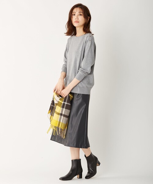 J.PRESS Ladies(J.プレス レディス)の「【洗える】PRINCE ボートネック ニット(ニット/セーター・レディース・ダルブルー系/ベージュ系/ワイン系/ライトグレー系/ピンク系・SMALL)」の22枚目の写真