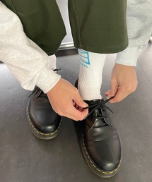 RASSVET / PACCBET（ラスベート）の「PACCBET/ラスベート MENS COTTON SOCKS KNIT 靴下 ミドル丈 ブランドロゴ（ソックス/靴下・レディース）」