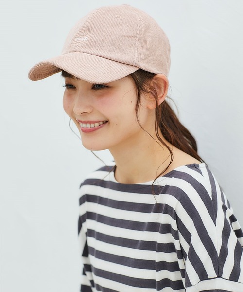 Honeys（ハニーズ）の「コーデュロイキャップ（キャップ・レディース・ブラウン/アイボリー/ピンク/グレー/ブラック/ベージュ系その他/イエロー/ベージュ/ブラック系その他・FREE）」の9枚目の写真