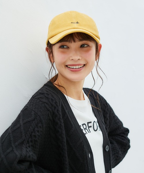 Honeys（ハニーズ）の「コーデュロイキャップ（キャップ・レディース・ブラウン/アイボリー/ピンク/グレー/ブラック/ベージュ系その他/イエロー/ベージュ/ブラック系その他・FREE）」の8枚目の写真