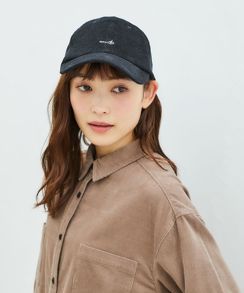 Honeys（ハニーズ）の「コーデュロイキャップ（キャップ・レディース・ブラウン/アイボリー/ピンク/グレー/ブラック/ベージュ系その他/イエロー/ベージュ/ブラック系その他・FREE）」の3枚目の写真