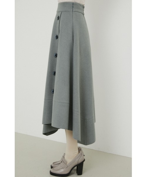 rienda（リエンダ）の「ニットフェイクウールフレアスカート（スカート・レディース・ライトブラウン/ダークブルー/ライトベージュ・SMALL/MEDIUM）」の4枚目の写真