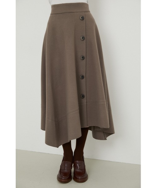 rienda（リエンダ）の「ニットフェイクウールフレアスカート（スカート・レディース・ライトブラウン/ダークブルー/ライトベージュ・SMALL/MEDIUM）」の7枚目の写真