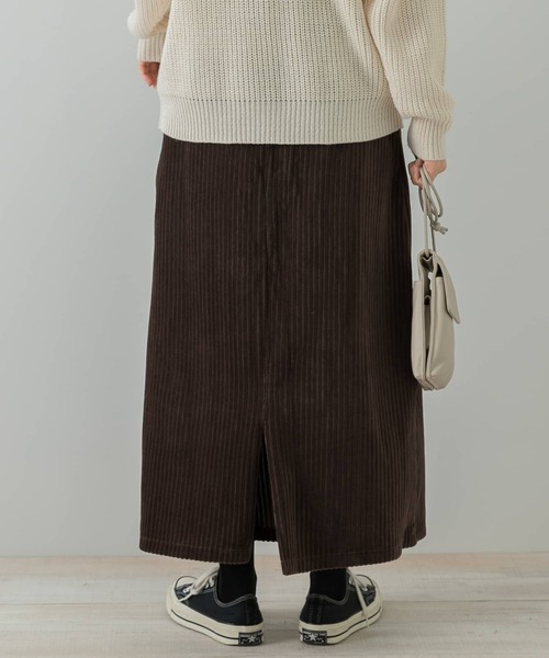 URBAN RESEARCH Sonny Label（アーバンリサーチサニーレーベル）の「『UR TECH』カットコーデュロイスカート（スカート・レディース・ブラック/ブラウン系その他/アイボリー・36/38）」の5枚目の写真