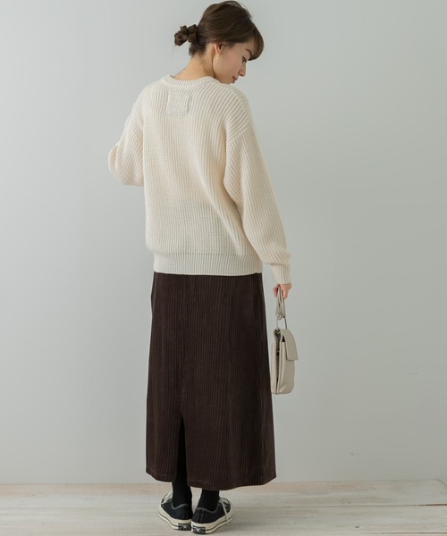 URBAN RESEARCH Sonny Label（アーバンリサーチサニーレーベル）の「『UR TECH』カットコーデュロイスカート（スカート・レディース・ブラック/ブラウン系その他/アイボリー・36/38）」の6枚目の写真