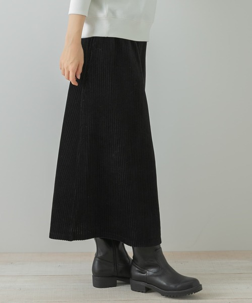 URBAN RESEARCH Sonny Label（アーバンリサーチサニーレーベル）の「『UR TECH』カットコーデュロイスカート（スカート・レディース・ブラック/ブラウン系その他/アイボリー・36/38）」の9枚目の写真