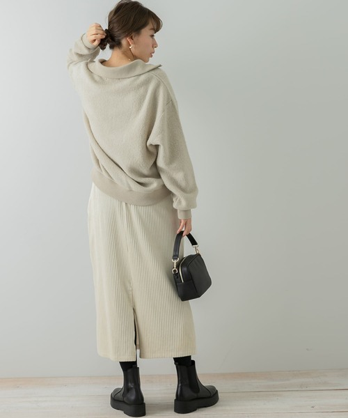 URBAN RESEARCH Sonny Label（アーバンリサーチサニーレーベル）の「『UR TECH』カットコーデュロイスカート（スカート・レディース・ブラック/ブラウン系その他/アイボリー・36/38）」の16枚目の写真