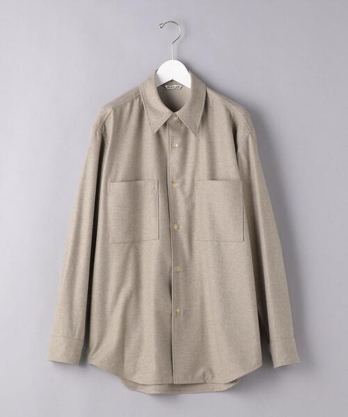 AURALEE（オーラリー）の「＜AURALEE（オーラリー）＞ ウール フランネル シャツ■■■（シャツ/ブラウス・メンズ・ダークブラウン/ベージュ・4/3/5）」の11枚目の写真