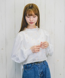 重ね着風ブラウス