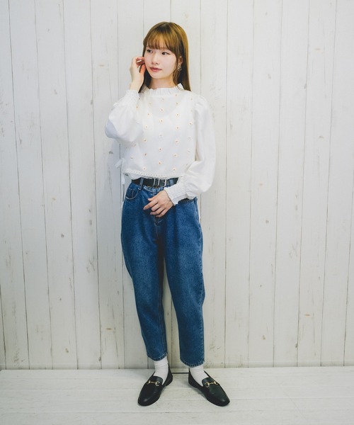 Hamble by Par Avion（ハンブルバイパラビオン）の「重ね着風ブラウス（シャツ/ブラウス・レディース・アイボリー/ブラック・ONESIZE）」の16枚目の写真