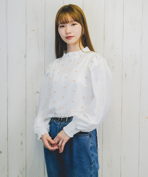 Hamble by Par Avion（ハンブルバイパラビオン）の「重ね着風ブラウス（シャツ/ブラウス・レディース・アイボリー/ブラック・ONESIZE）」の12枚目の写真