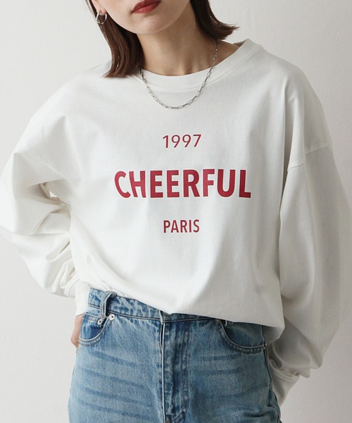 Chillfar（チルファー）の「1997ロゴプリントロンT（Tシャツ/カットソー・レディース・レッド/グリーン/ブラック/モカ/ブルー/オレンジ・FREE）」の6枚目の写真