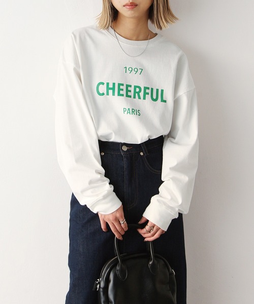 Chillfar（チルファー）の「1997ロゴプリントロンT（Tシャツ/カットソー・レディース・レッド/グリーン/ブラック/モカ/ブルー/オレンジ・FREE）」の4枚目の写真