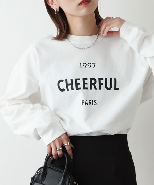Chillfar（チルファー）の「1997ロゴプリントロンT（Tシャツ/カットソー・レディース・レッド/グリーン/ブラック/モカ/ブルー/オレンジ・FREE）」の2枚目の写真
