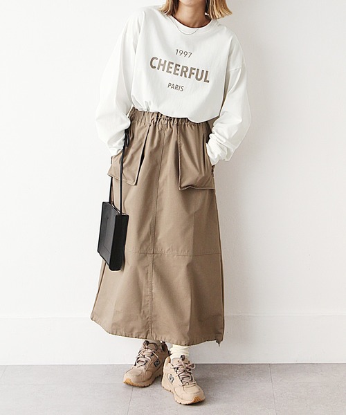 Chillfar（チルファー）の「1997ロゴプリントロンT（Tシャツ/カットソー・レディース・レッド/グリーン/ブラック/モカ/ブルー/オレンジ・FREE）」の9枚目の写真