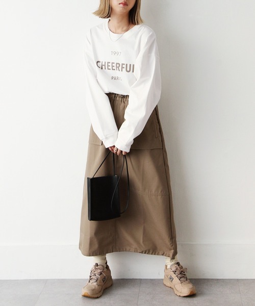 Chillfar（チルファー）の「1997ロゴプリントロンT（Tシャツ/カットソー・レディース・レッド/グリーン/ブラック/モカ/ブルー/オレンジ・FREE）」の10枚目の写真