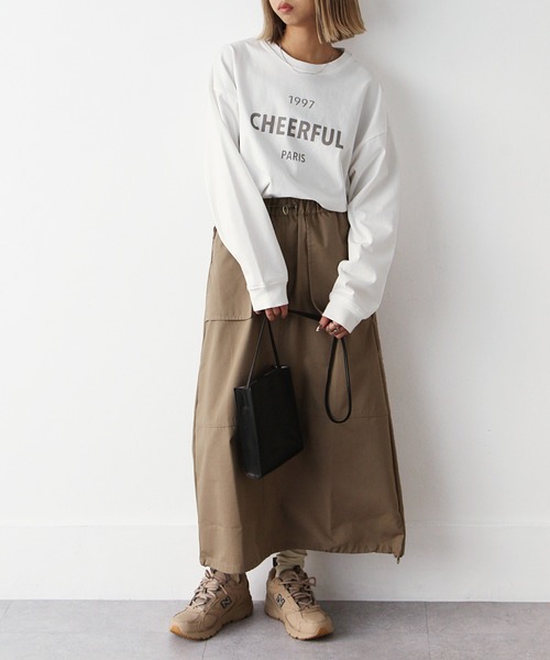 Chillfar（チルファー）の「1997ロゴプリントロンT（Tシャツ/カットソー・レディース・レッド/グリーン/ブラック/モカ/ブルー/オレンジ・FREE）」の12枚目の写真